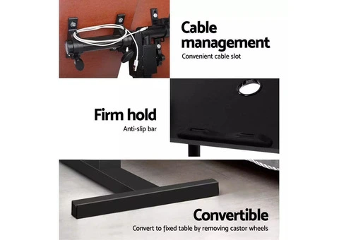 Artiss Laptop Desk Table Fan Cooling Black 60CM - 6/6