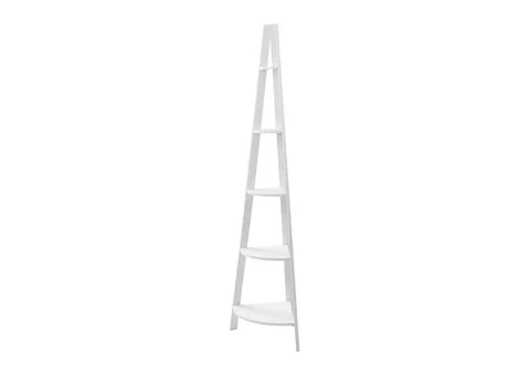 Artiss Bookshelf Corner Shelf 5 Tiers - CANE White - 4/8