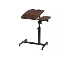 Artiss Laptop Desk Table Fan Cooling Walnut 60CM