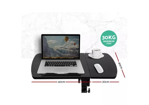 Artiss Laptop Desk Table Fan Cooling Black 60CM - 3/6