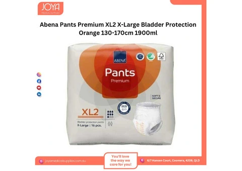 Abena Pants Premium XL2 X-Large Bladder Protection Orange 130-170cm 1900ml - Australia