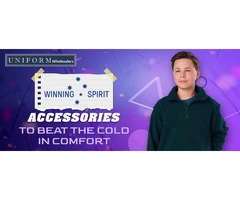 Beat the cold in comfort with our winning spirit accessories