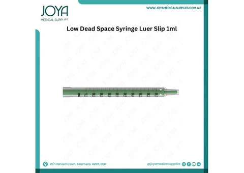 Low Dead Space Syringe Luer Slip 1ml - Joya Medical Supplies
