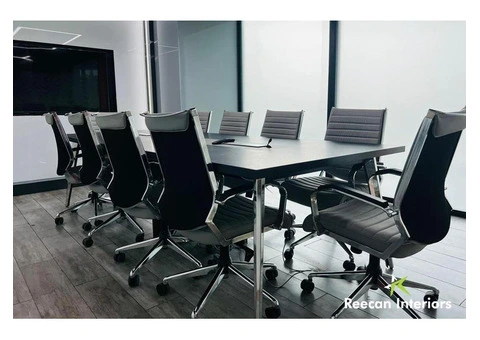 How can office interiors reflect a company’s brand identity?