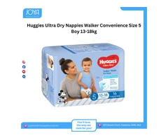 Huggies Ultra Dry Nappies Walker Convenience Size 5 Boy 13-18kg | Australia