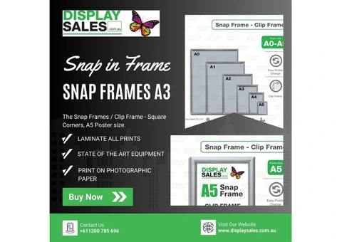 Snap in Frame / Snap Frames A3 | Display Sales