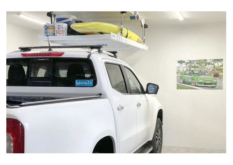 Garage ceiling storage racks