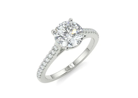 Elegant Classic Iris Round Moissanite Ring for Sale – Timeless Beauty