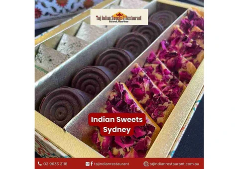 Authentic Indian Sweets in Sydney | Visit Taj Indian Restaurant