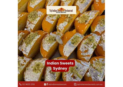 Authentic Indian Sweets in Sydney | Visit Taj Indian Restaurant - 2/2