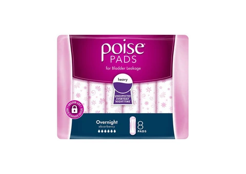Poise Overnight Pad 770mL Female 400mm White - Joya Medical Supplies