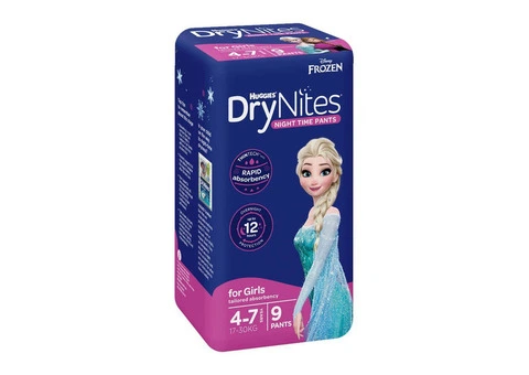 Huggies Drynites Pyjama Pants 4-7 Years Size 4 Girl 17-30 Kg - Joya Medical Supplies