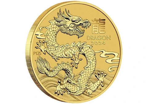 2024 Perth Mint Gold Lunar Dragon Coin 1/10oz