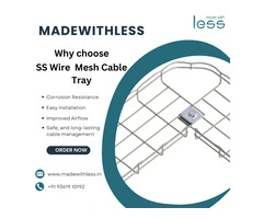 SS wire mesh cable tray
