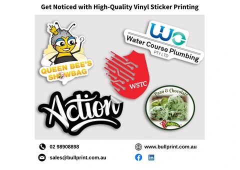 Get Noticed with High-Quality Vinyl Sticker Printing