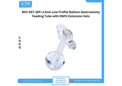 MIC-KEY 18Fr 2.5cm Low Profile Balloon Gastrostomy Feeding Tube with ENFit Extension Sets