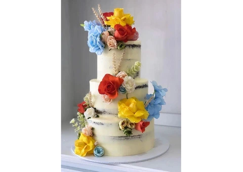 *3 tier-flower garden – Lushcups Designer Cupcakes