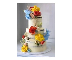 *3 tier-flower garden – Lushcups Designer Cupcakes