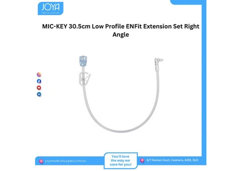 MIC-KEY 30.5cm Low Profile ENFit Extension Set Right Angle - Joya Medical Supplies
