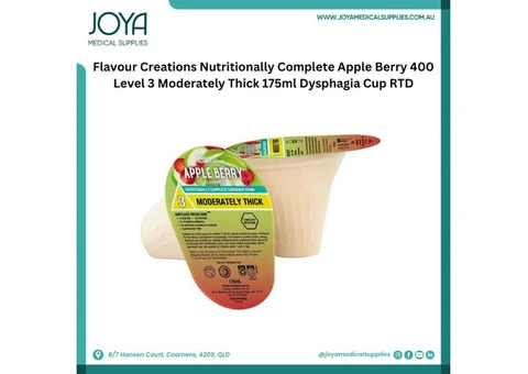Flavour Creations Nutritionally Complete Apple Berry 400 Level 3 Moderately Thick 175ml Dysphagia