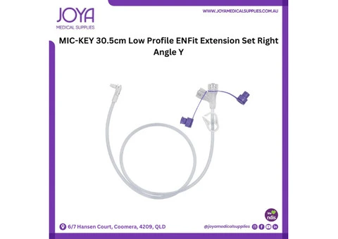 MIC-KEY 30.5cm Low Profile ENFit Extension Set Right Angle Y - Joya Medical Supplies