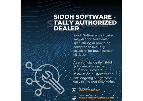 Siddh Software - Tally Authorized Dealer: Your Trusted Partner for Tally Solutions