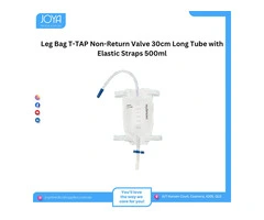 Leg Bag T-Tap Non-Return Valve 30cm Long Tube with Elastic Straps 500ml | Australia