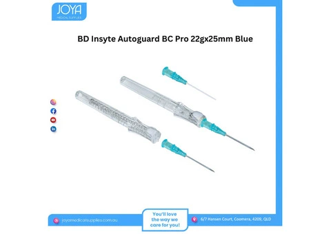 BD Insyte Autoguard BC 22gx25mm Blue 382523 - Joya Medical Supplies