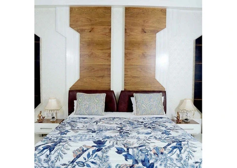 Artistically Handcrafted Kantha Quilt