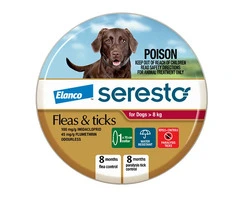 Seresto Flea and Tick Collar for Dogs over 8 Kg (Red)
