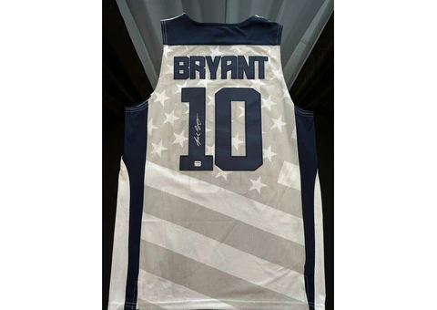 Jersey USA KOBE BRYANT #10 Signed Autographed White PSA/DNA