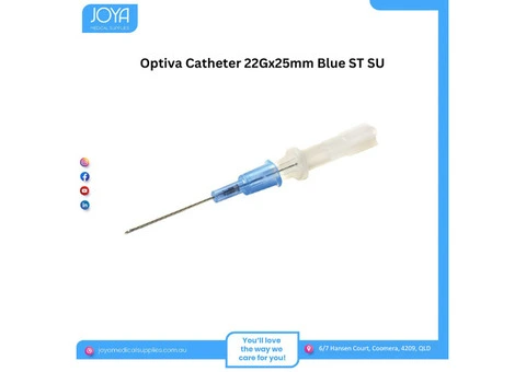 Optiva Catheter 22GX25mm Blue ST SU | Joya Medical Supplies