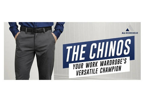 Get our chinos which is your work wardrobe's versatile champion
