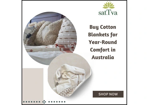 Buy Cotton Blankets for Year-Round Comfort in Australia