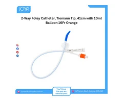 2-Way Foley Catheter Tiemann Tip 41cm with 10ml Balloon 16Fr Orange | Australia