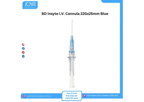 BD Insyte I.V. Cannula 22Gx25mm Blue - Joya Medical Supplies