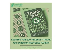 Looking for Eco-Friendly Thank You Cards on Recycled Paper?
