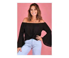 Stylish Wide Sleeve Top for Effortless Elegance