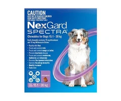 Free Gift Buy Nexgard Spectra Large Dogs (15.1 - 30kg) Purple 12 Pack Online