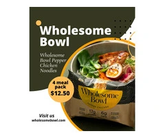 Wholesome Bowl: Pepper Chicken Noodles - Bold Flavors, Ready in Minutes