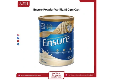 Buy Ensure Powder Vanilla 850gm Can - Joya Medical Supplies