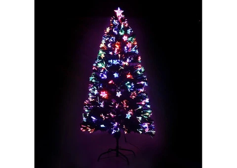 Jingle Jollys 1.2m Christmas Tree Optic Fibre LED Xmas tree Multi Colour