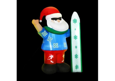 Jingle Jollys Christmas Inflatable Santa 1.6M Illuminated Decorations