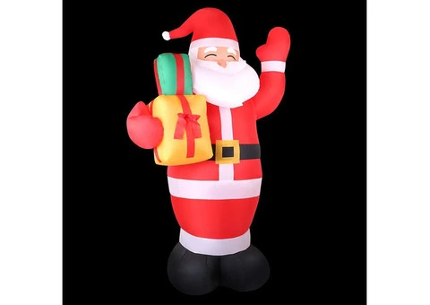 Jingle Jollys Christmas Inflatable Santa 2.4M Illuminated Decorations