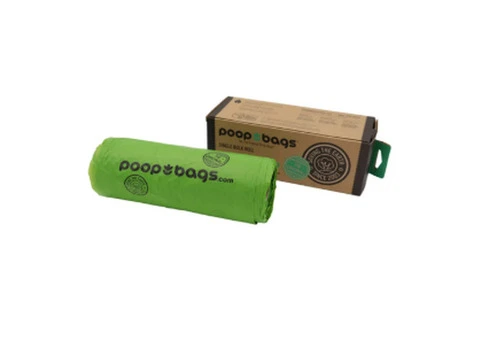Poop Bags Green Single Bulk Roll 300 Pack