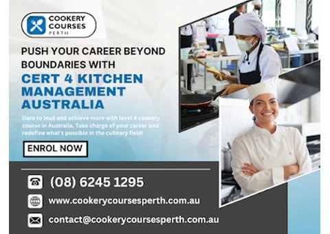 Transform Your Path with Certificate IV Kitchen Management at Our Hospitality Training Center