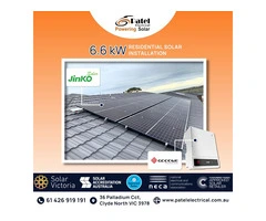 6.6kW solar installation featuring premium Jinko Solar Panels
