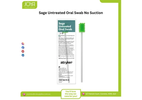 Sage Untreated Oral Swab No Suction - Joya Medical Supplies