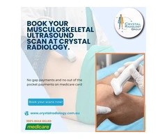 Book your Musculoskeletal Ultrasound Scan at Crystal Radiology. (02) 8315 8292