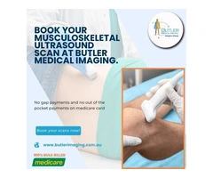 Book your Musculoskeletal Ultrasound Scan at Butler Medical Imaging. (08) 9544 3999